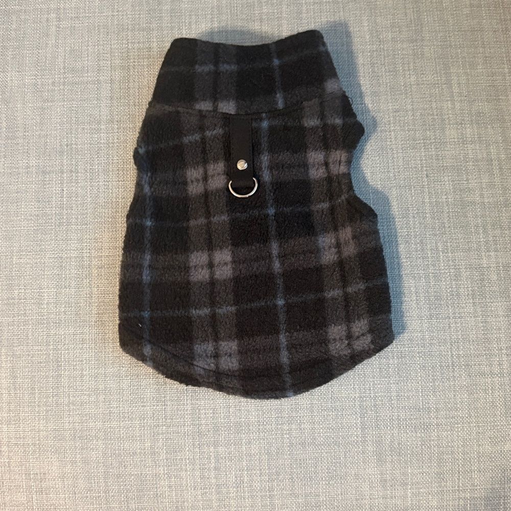 Plaid Dog Vest with D-Ring - size small
